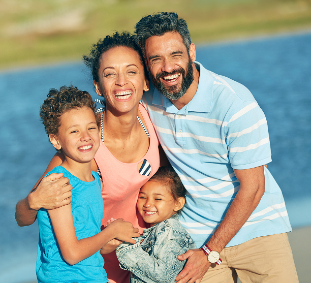 Family enjoying life with Named Patient Program access